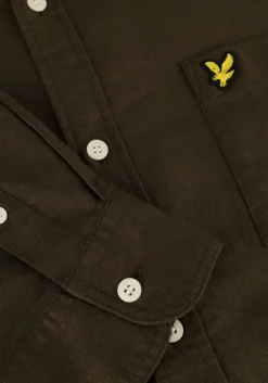 groene lyle & scott casual overhemd plain oxford shirt