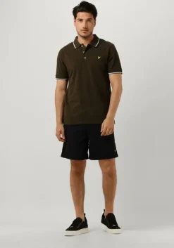 groene lyle & scott polo tipped polo shirt