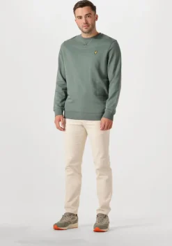 groene lyle & scott trui crew neck sweatshirt