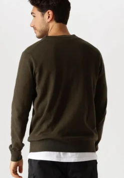 groene lyle & scott trui cotton merino crew neck jumper