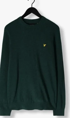 groene lyle & scott trui lambswool blend crew neck jumper