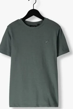 groene lyle & scott t-shirt linen polo shirt