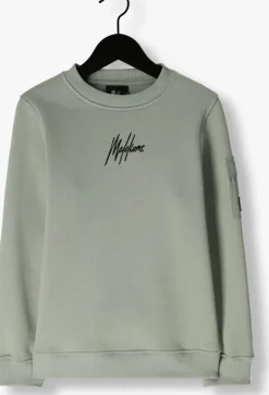 groene malelions sweater pocket sweater