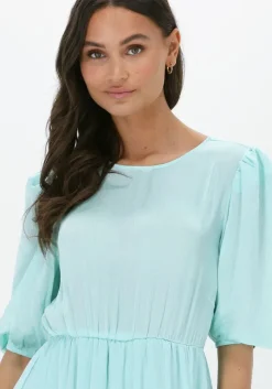 groene na-kd midi jurk balloon sleeve structured midi dress