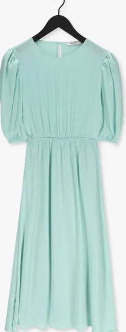 groene na-kd midi jurk balloon sleeve structured midi dress