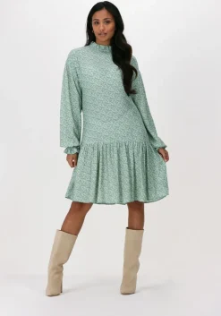 groene na-kd mini jurk frill detail mini dress