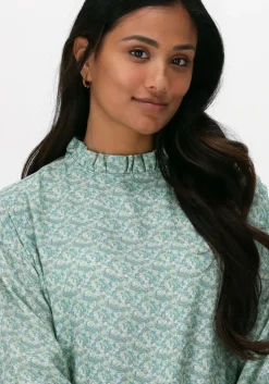 groene na-kd mini jurk frill detail mini dress