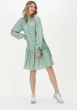 groene na-kd mini jurk frill detail mini dress