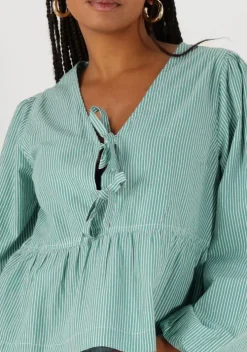 groene neo noir blouses esmee small stripe blouse