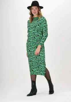 groene neo noir midi jurk vogue simple leo dress