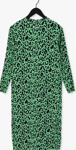 groene neo noir midi jurk vogue simple leo dress