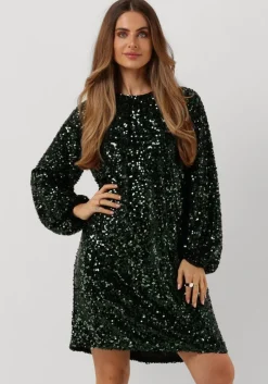 groene neo noir mini jurk ezra sequins dress