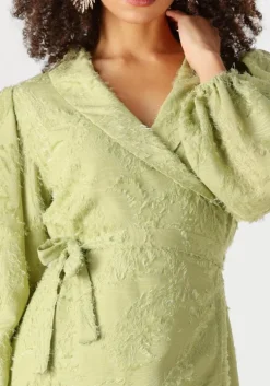 groene notre-v mini jurk nv-fortune