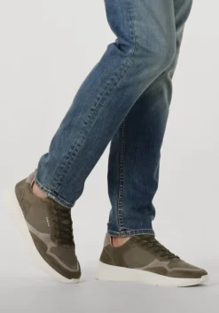 groene nubikk lage sneakers rock road wave