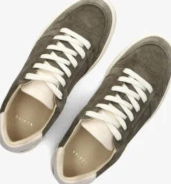 groene nubikk lage sneakers basket court miele