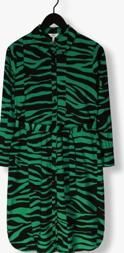 groene object midi jurk objcira l/s shirt dress 129