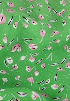 groene object midi jurk objema elise s/s long wrap dress