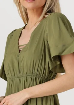 groene object midi jurk objceline 2/4 lo dress 138