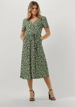 groene object midi jurk objisabella 2/4 dress