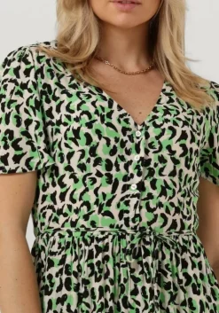 groene object midi jurk objisabella 2/4 dress