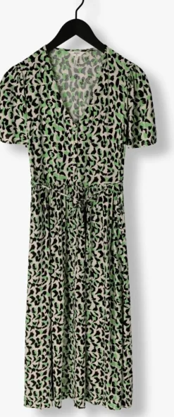 groene object midi jurk objisabella 2/4 dress