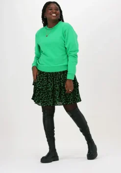 groene object mini jurk alettia l/s short dress