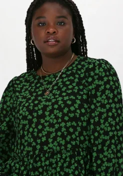 groene object mini jurk alettia l/s short dress