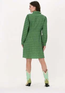 groene object mini jurk kendra l/s dress