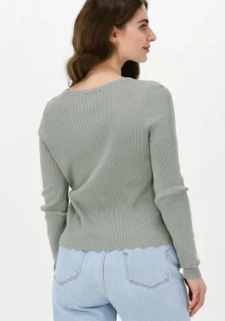 groene object top objharriet l/s knit pullover