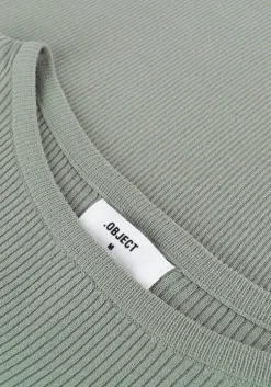 groene object top objharriet l/s knit pullover