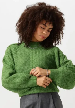 groene object trui objruna knit l/s re pullover