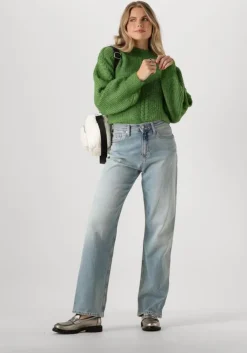 groene object trui objruna knit l/s re pullover