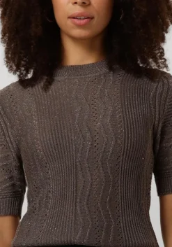 groene object t-shirt objfriella knit s/s sli pullover