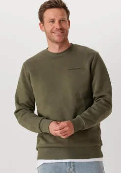 groene peak performance sweater original small logo crew men