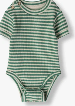 groene play up rompers striped rib body