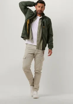 groene pme legend casual overhemd long sleeve shirt yarn dyed stripe