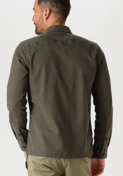groene pme legend casual overhemd long sleeve shirt mattweave