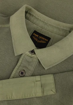 groene pme legend polo long sleeve polo structured pique garment dyed