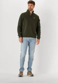 groene pme legend trui half zip collar interlock jersey