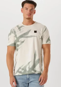 groene pme legend t-shirt single jersey panel print