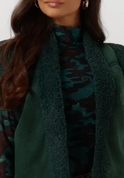 groene pom amsterdam gilet lammy teal green