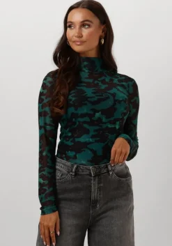groene pom amsterdam top turtleneck - camo teal green
