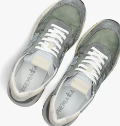 groene premiata lage sneakers mick