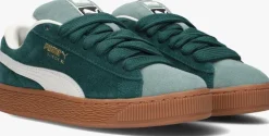 groene puma lage sneakers suede xl jr