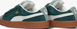 groene puma lage sneakers suede xl jr