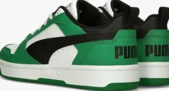 groene puma lage sneakers rebound v6