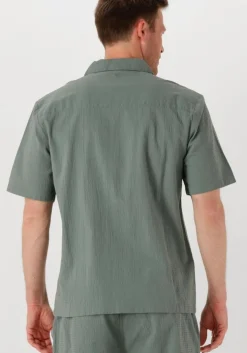 groene pure path casual overhemd regular fit shortsleeve shirts