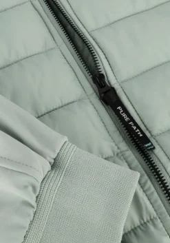 groene pure path gewatteerde jas regular fit padded jackets