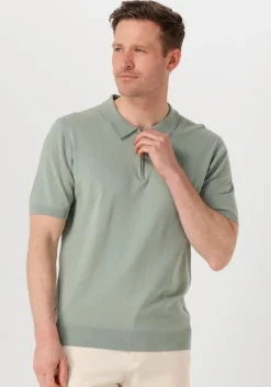 groene pure path polo regular fit polo ss half zip knitwear