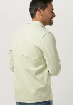 groene purewhite overshirt twill overshirt with big pocket at chest